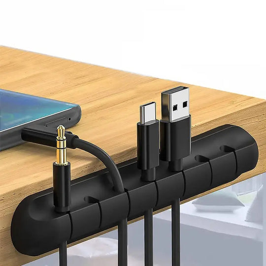 7-Hole Cable Management Clips | Desk Charger & Wire Organiser