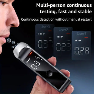 Compact and portable alcohol tester with Type-C charging port