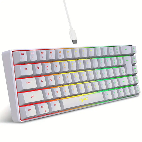 Compact 68-Key RGB Wired Gaming Keyboard | USB-C Detachable Cable