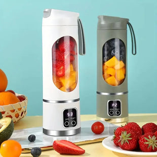 USB Rechargeable Mini Blender – 12 Blades, Digital Display